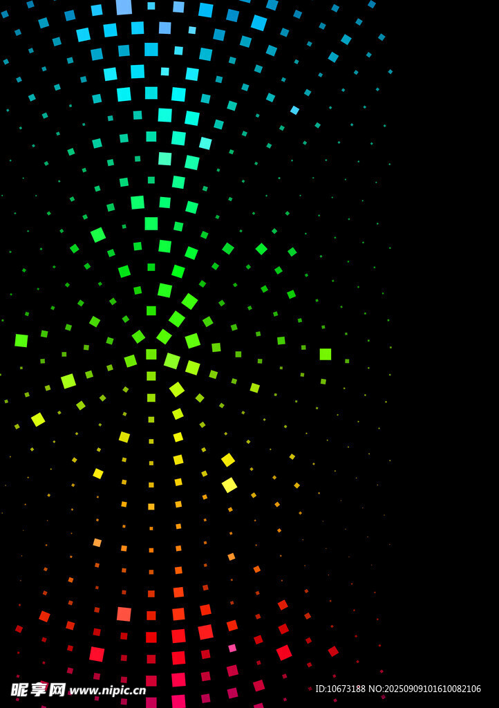 彩色点阵光影效果背景