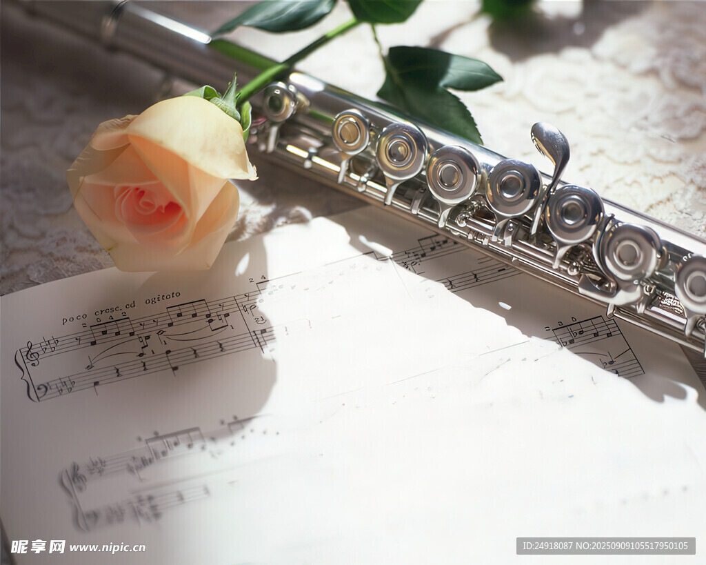 长笛 粉玫瑰 音乐