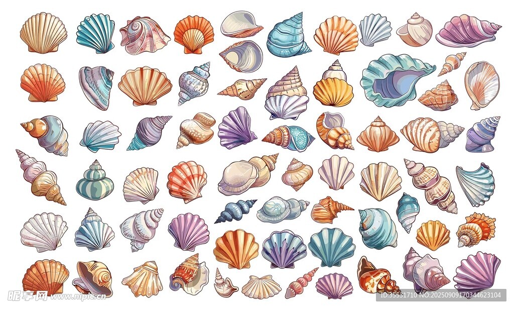手绘贝壳