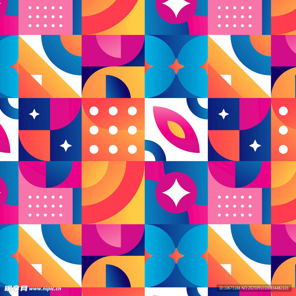 多彩几何图案背景设计