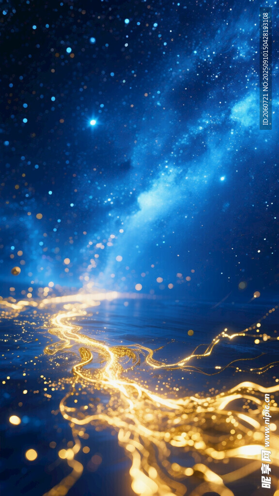 璀璨星河下的梦幻城市夜景背景