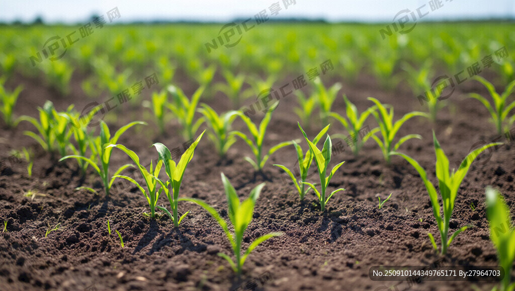 玉米田 小苗 实景