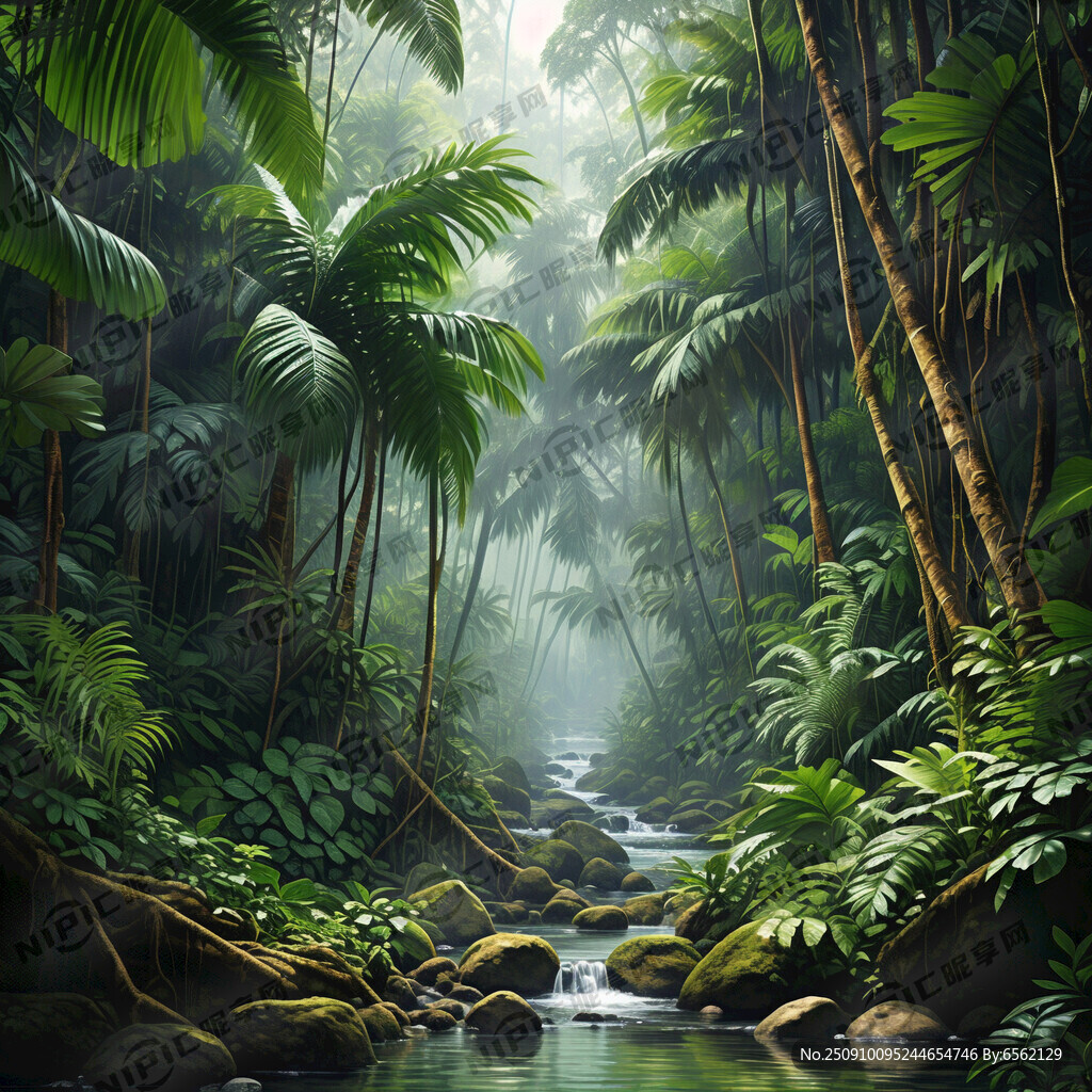 热带丛林 热带雨林 芭蕉树