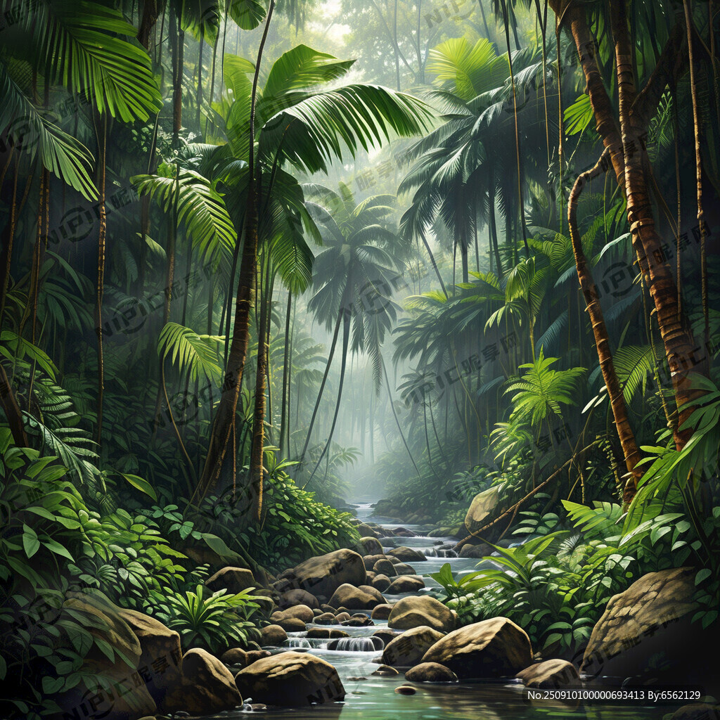 热带丛林 热带雨林 芭蕉树