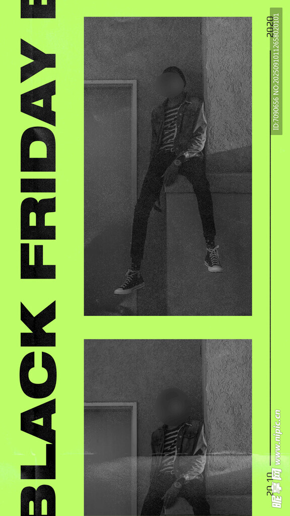 黑色星期五促销人物海报