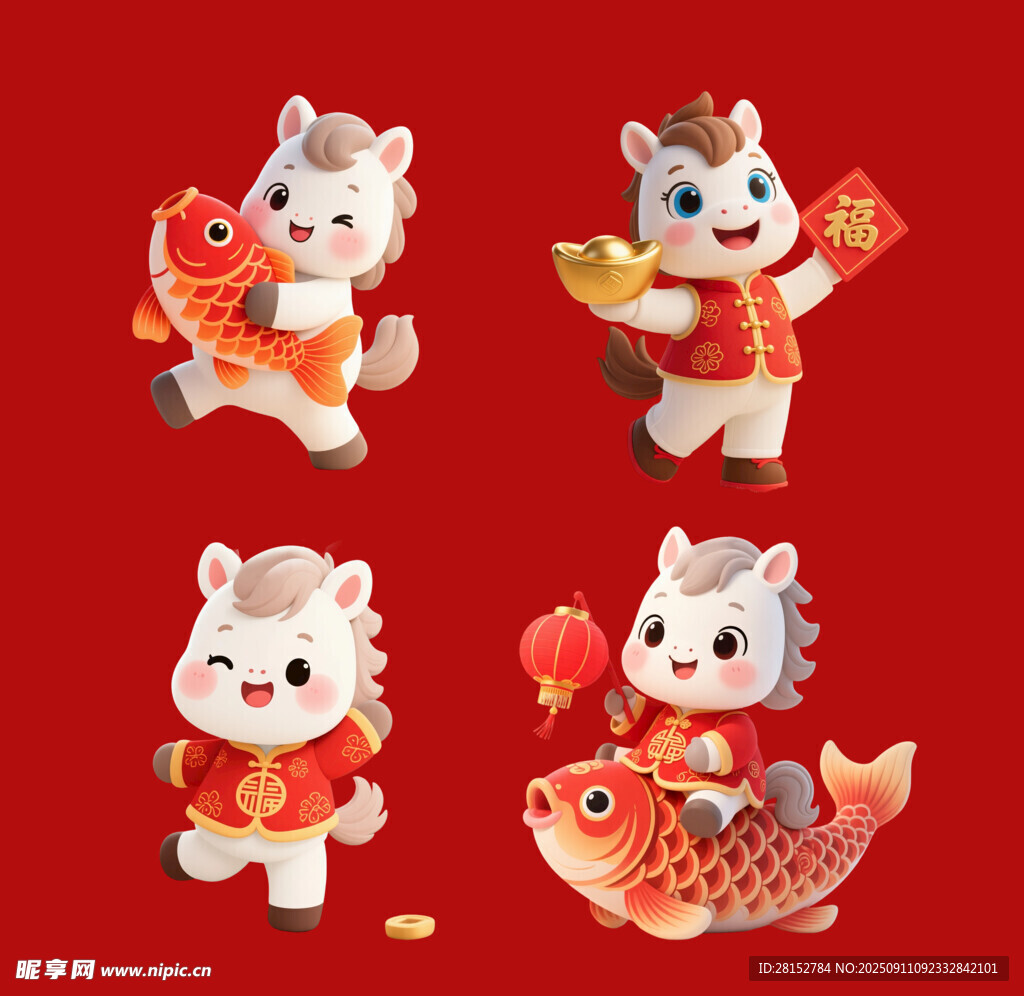 萌态羊年吉祥物喜庆贺岁