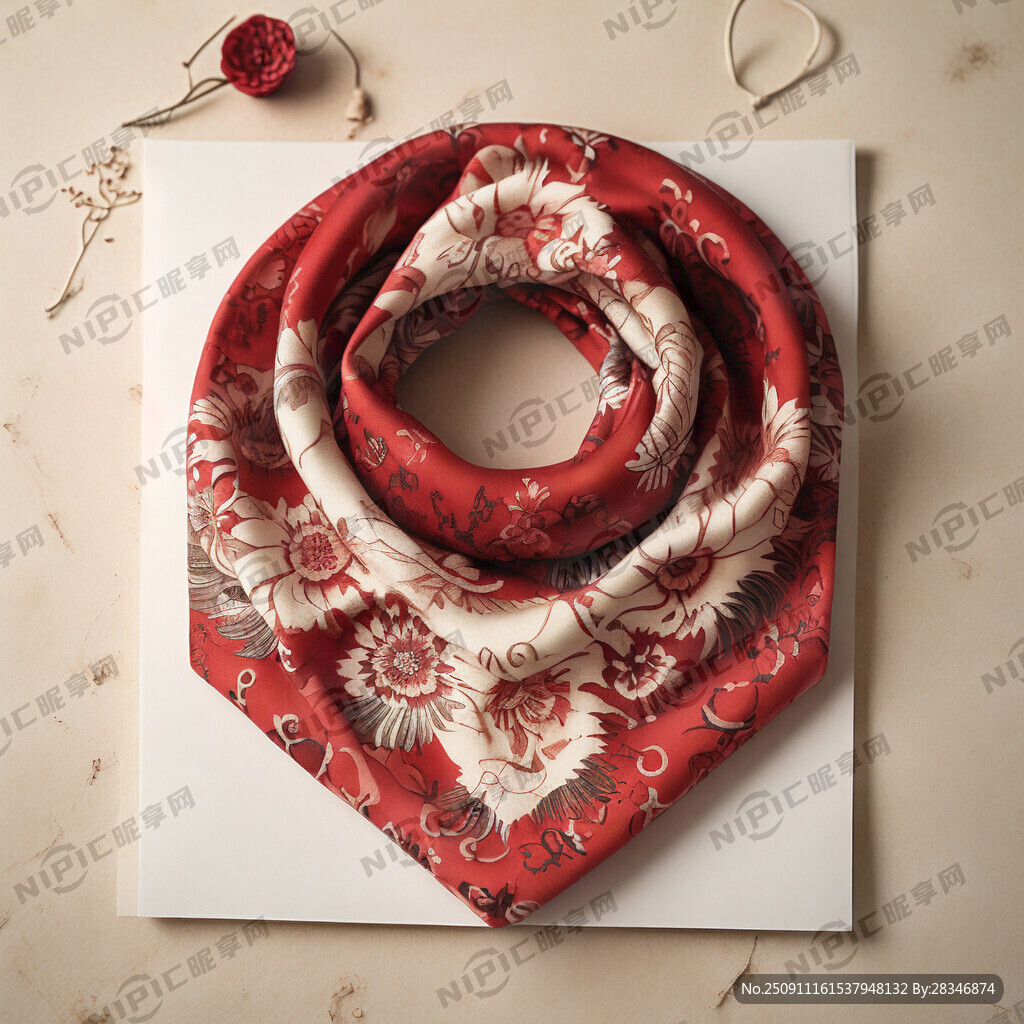 母亲节元素的正方形围巾印花文件