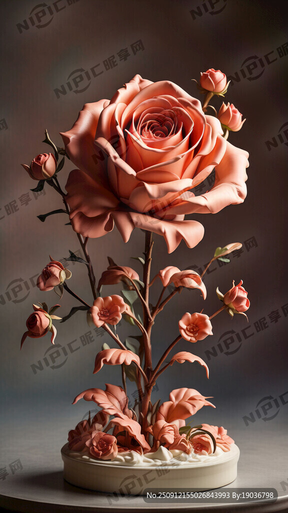 绽放的玫瑰花 奶油风 温暖