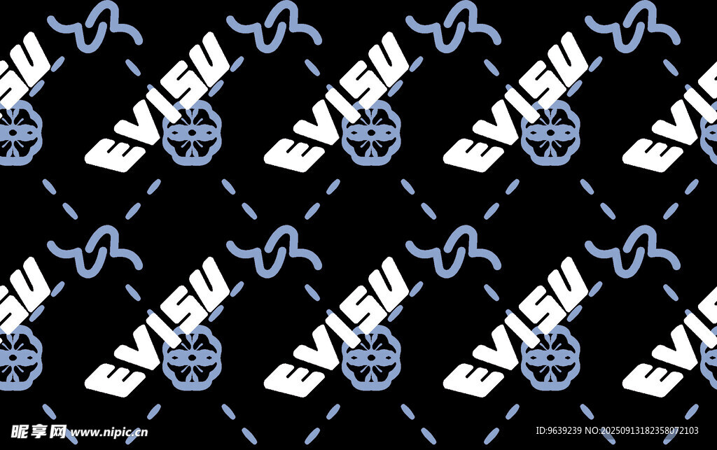 蓝白几何图案无缝背景