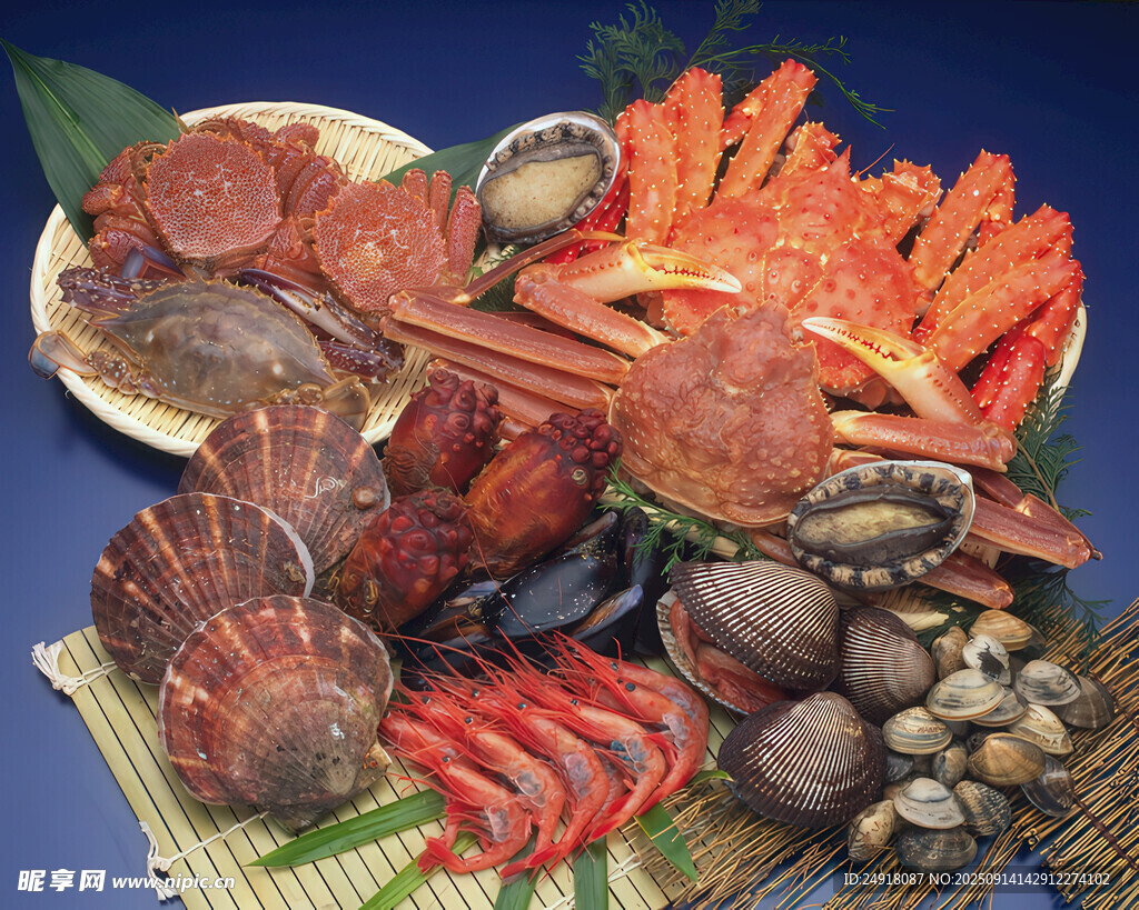 丰盛海鲜拼盘展示