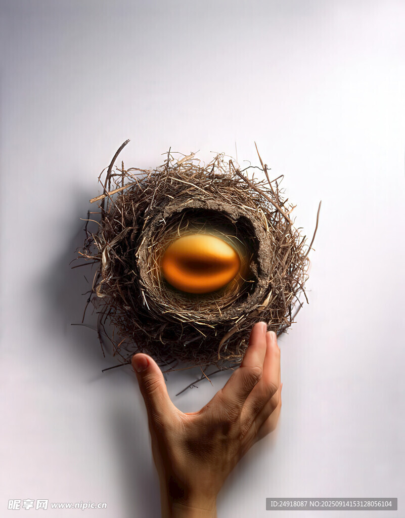 手托鸟巢金蛋