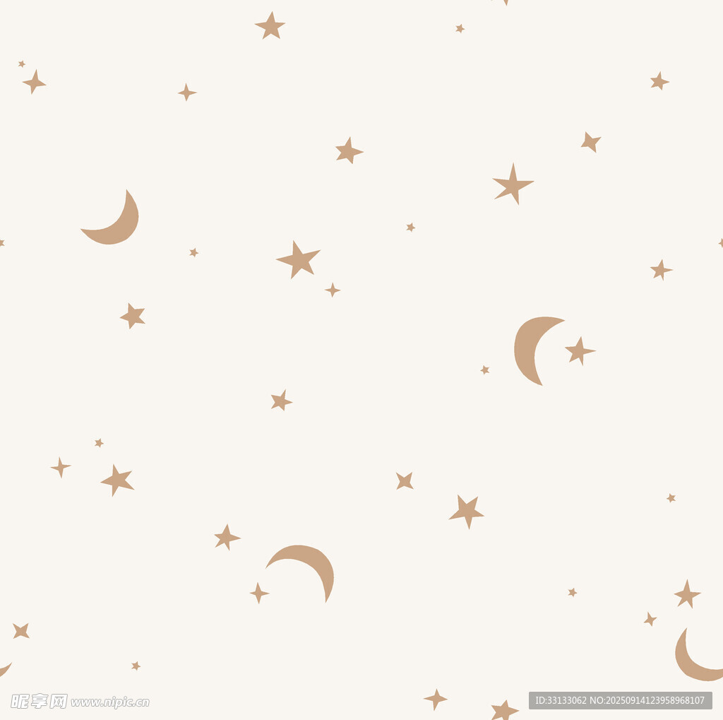 星星月亮简约背景图案