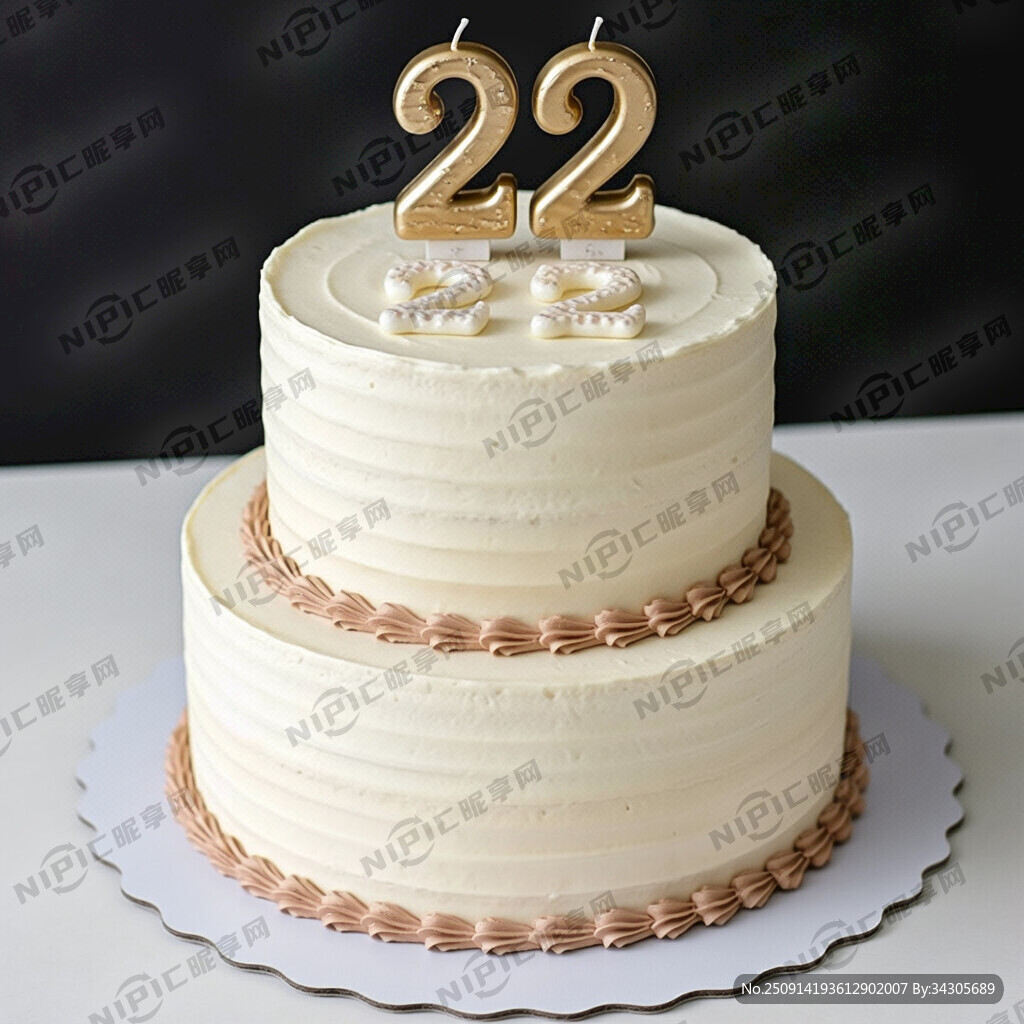 请生成一个二层蛋糕