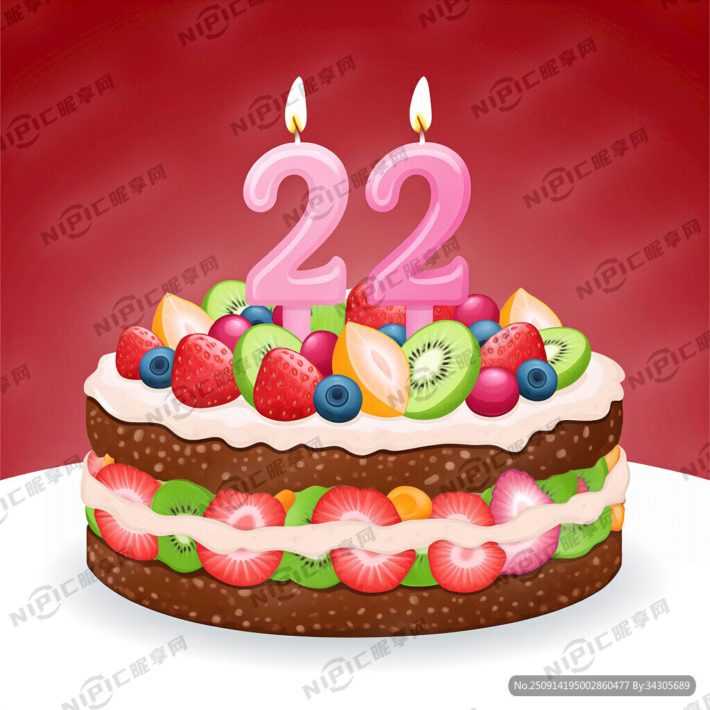 请生成一个水果蛋糕