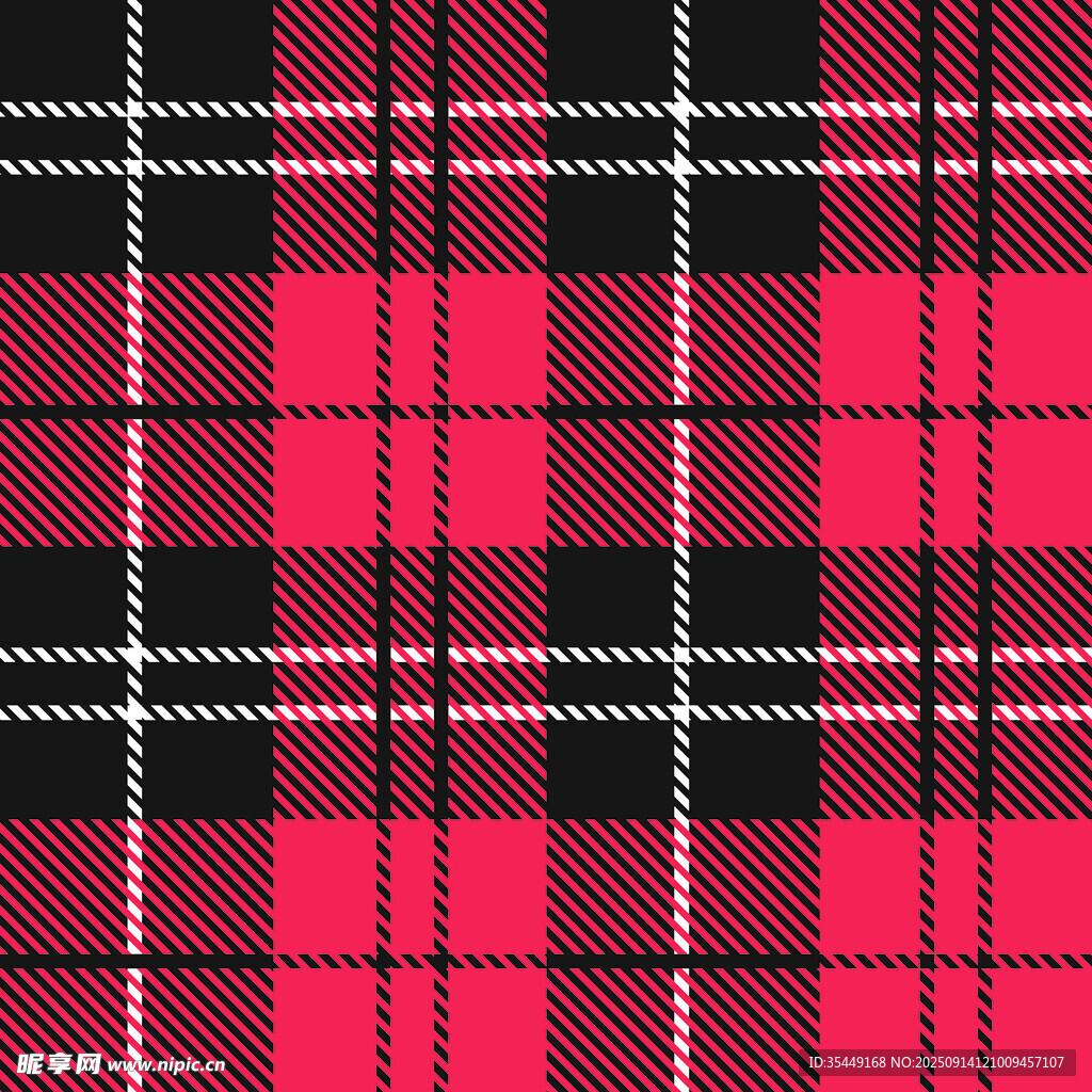 红黑格子图案纹理