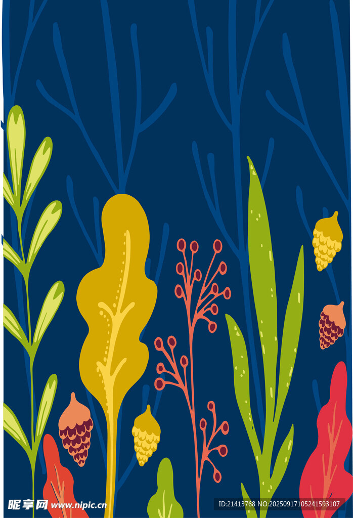海洋植物插画
