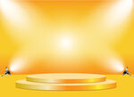 金色舞台聚光灯 
