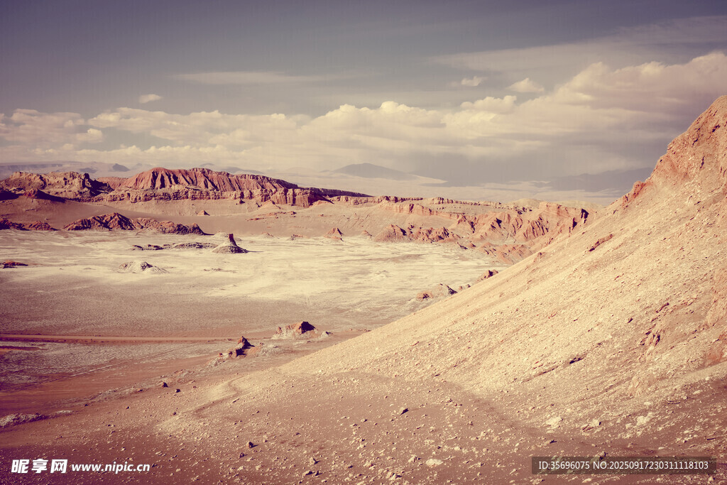 沙漠中的壮丽地貌景观