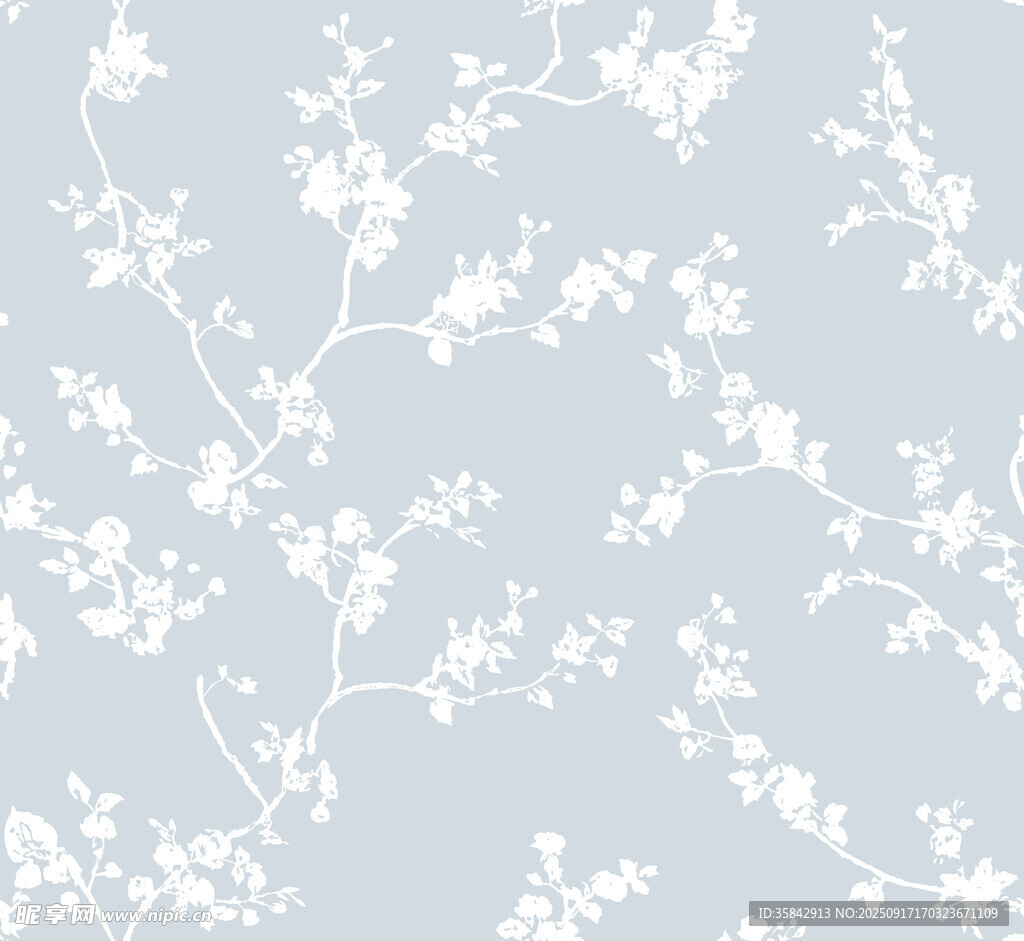 浅蓝色花卉图案背景