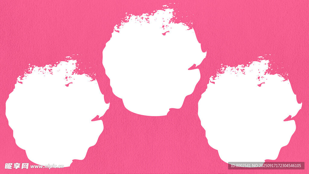 粉色背景白色抽象图案