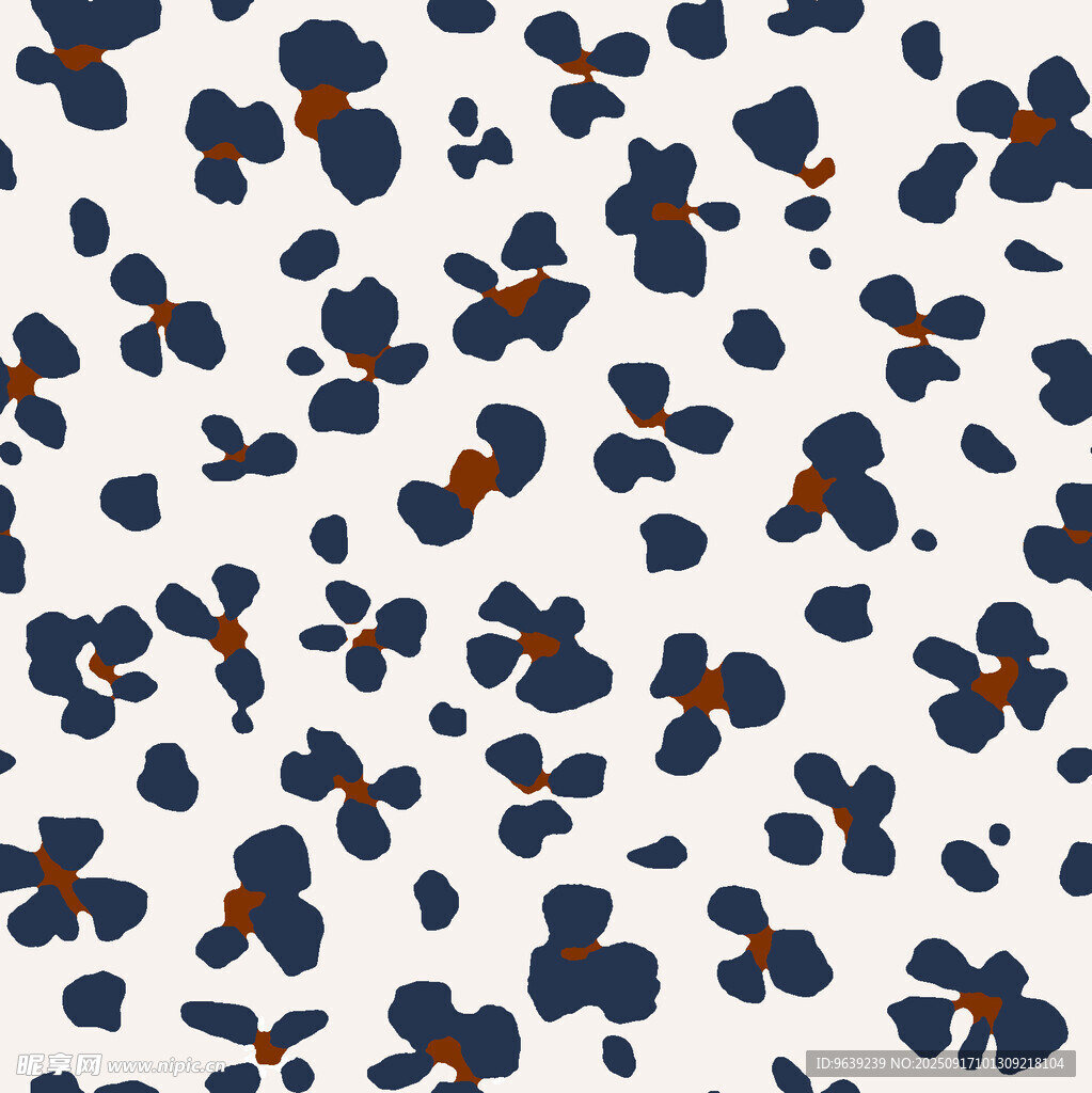 蓝花图案布料纹理