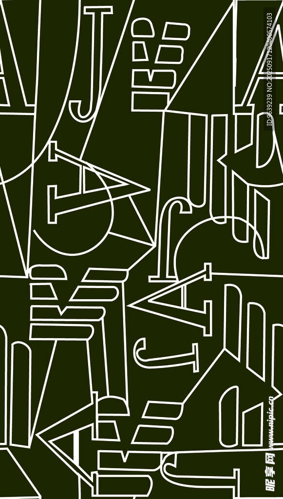 抽象几何线条艺术图案