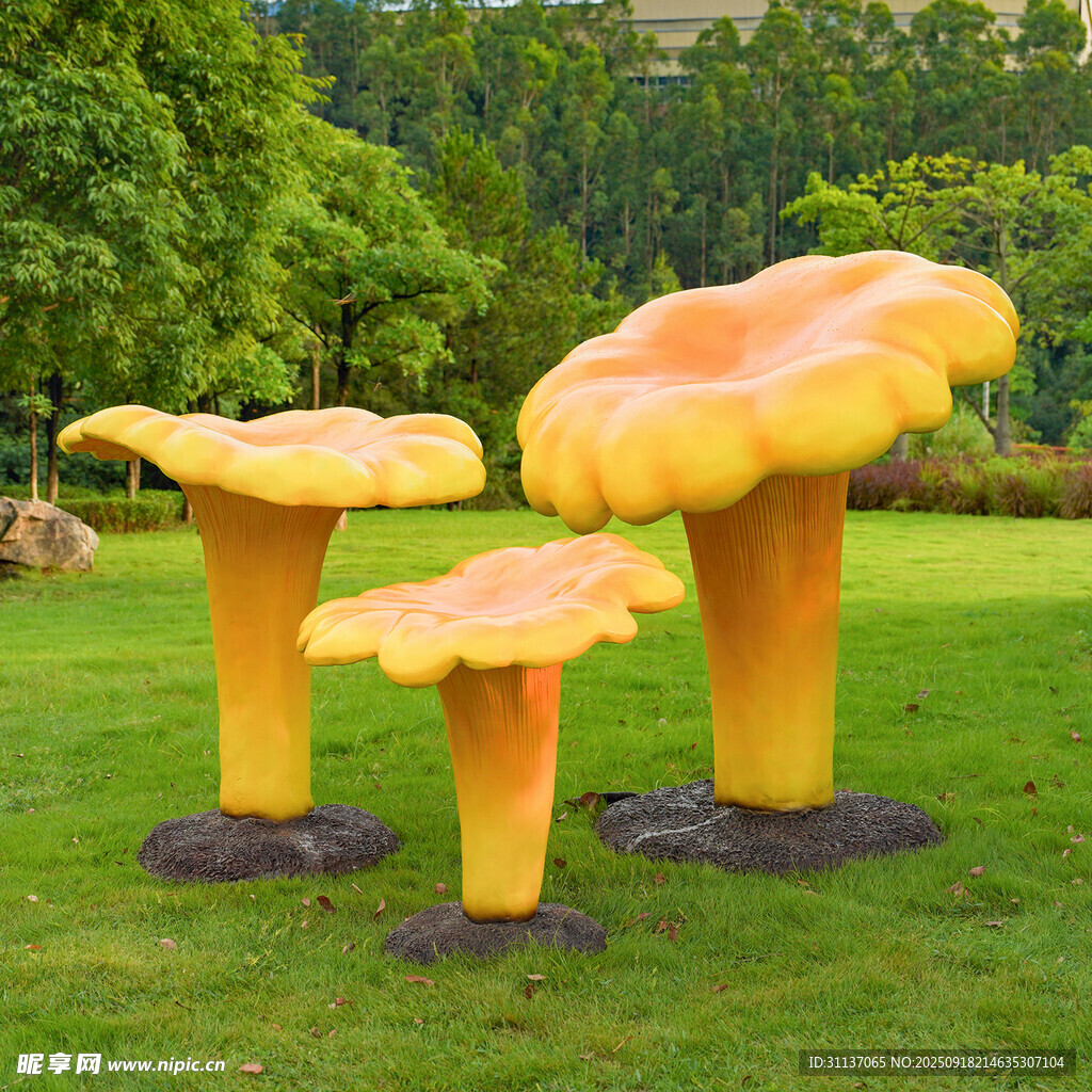 仿真野生菌蘑菇雕塑云南菌子模型