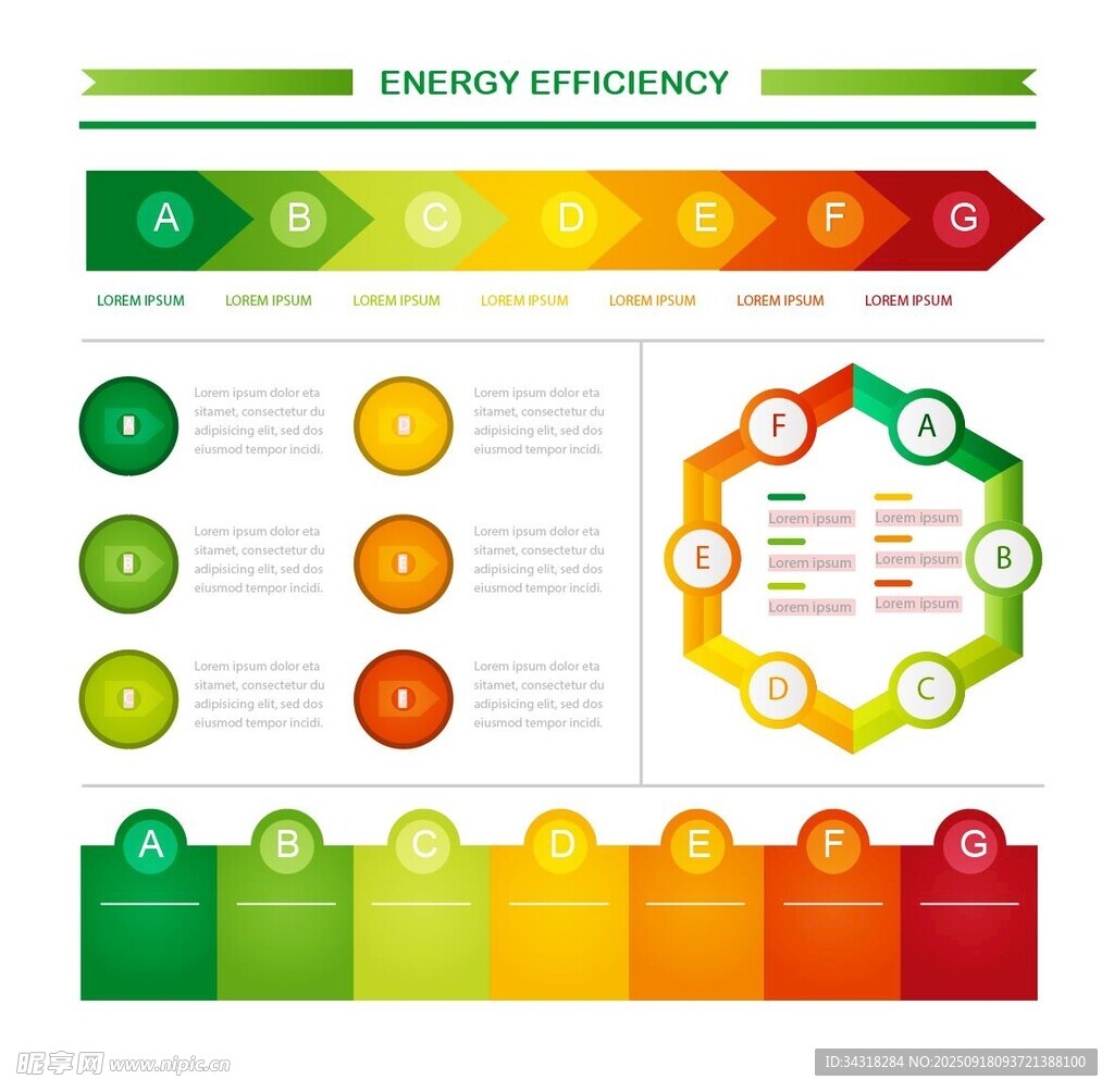 能源效率信息图表元素