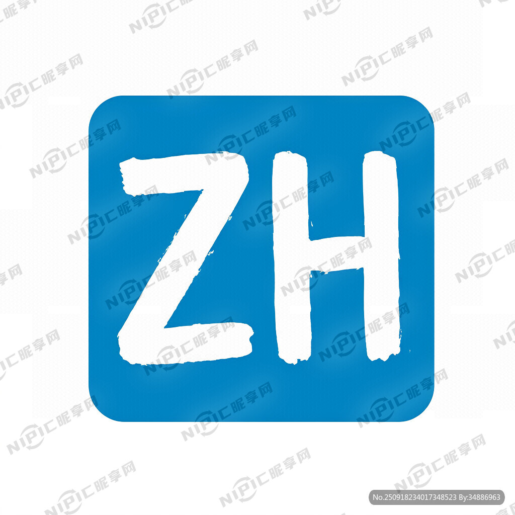 生成一个包含字母Z和H的正方形