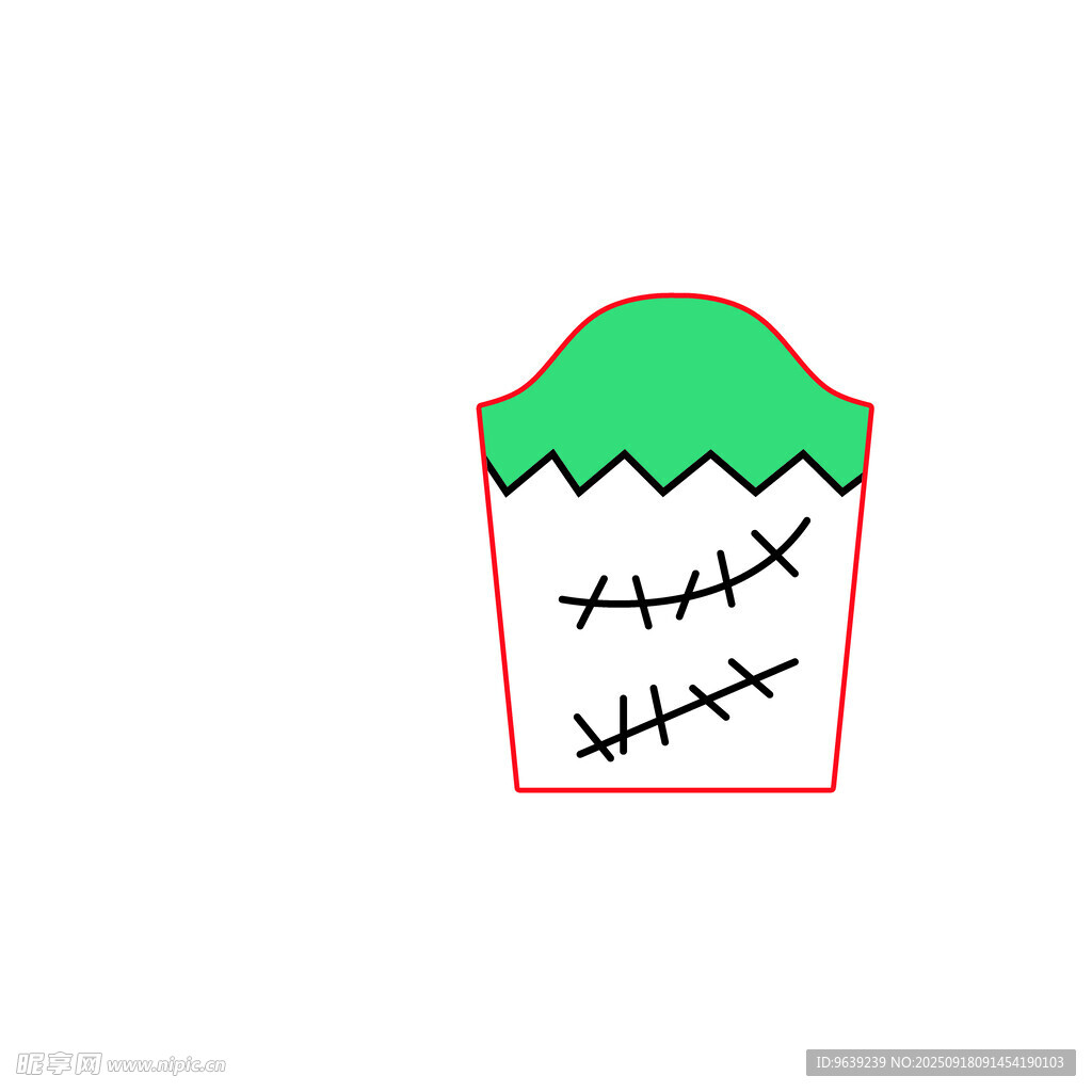 卡通绷带装饰图案