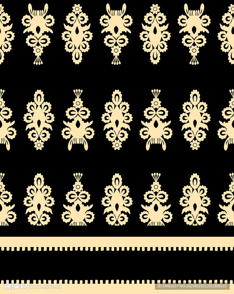 金色古典花纹图案背景