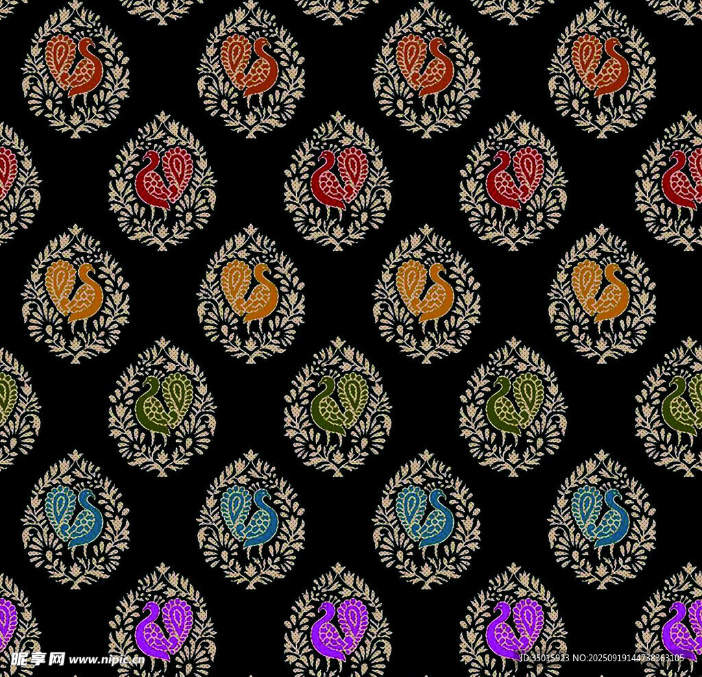 多彩宝石图案无缝背景