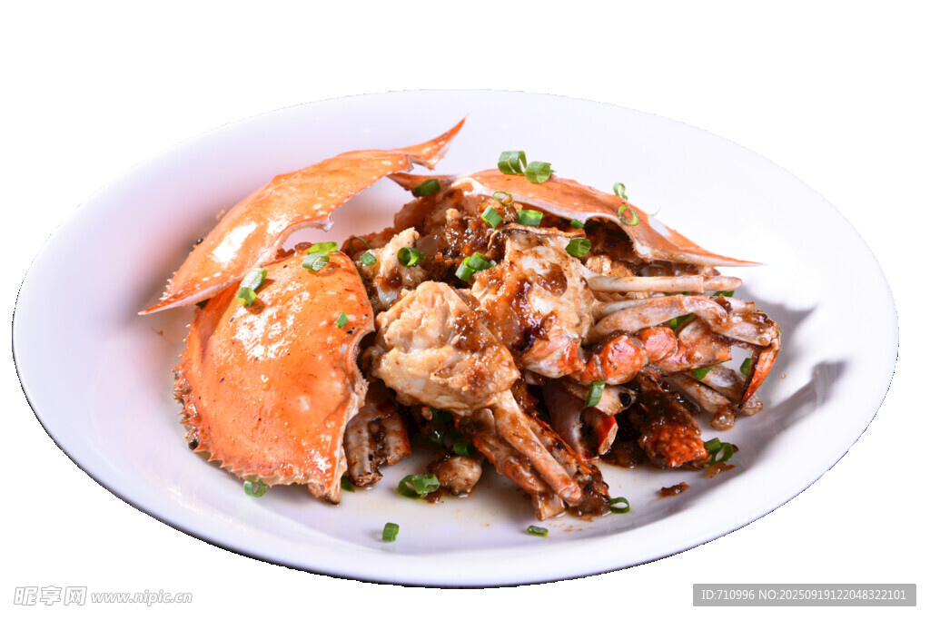 美味香辣螃蟹一盘