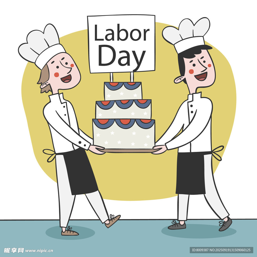 厨师欢庆劳动节