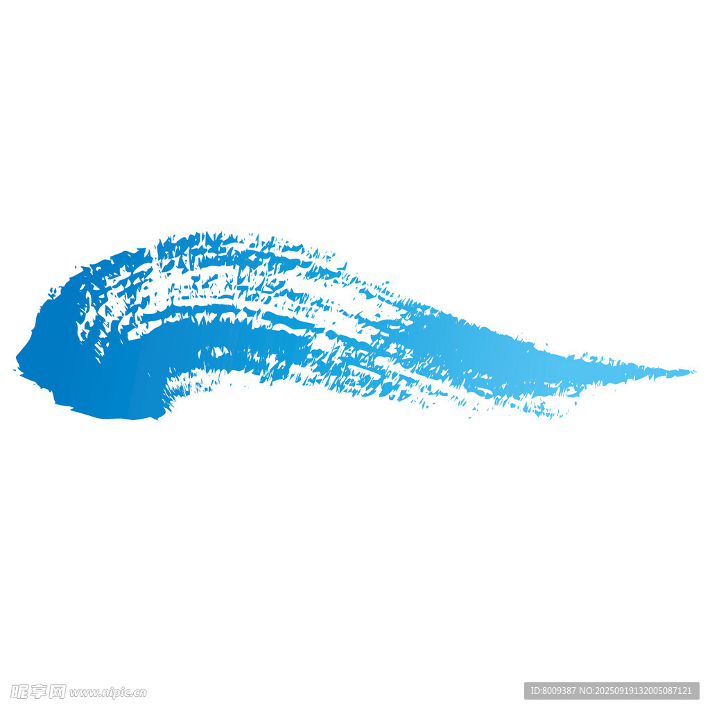 蓝色水墨笔触图案