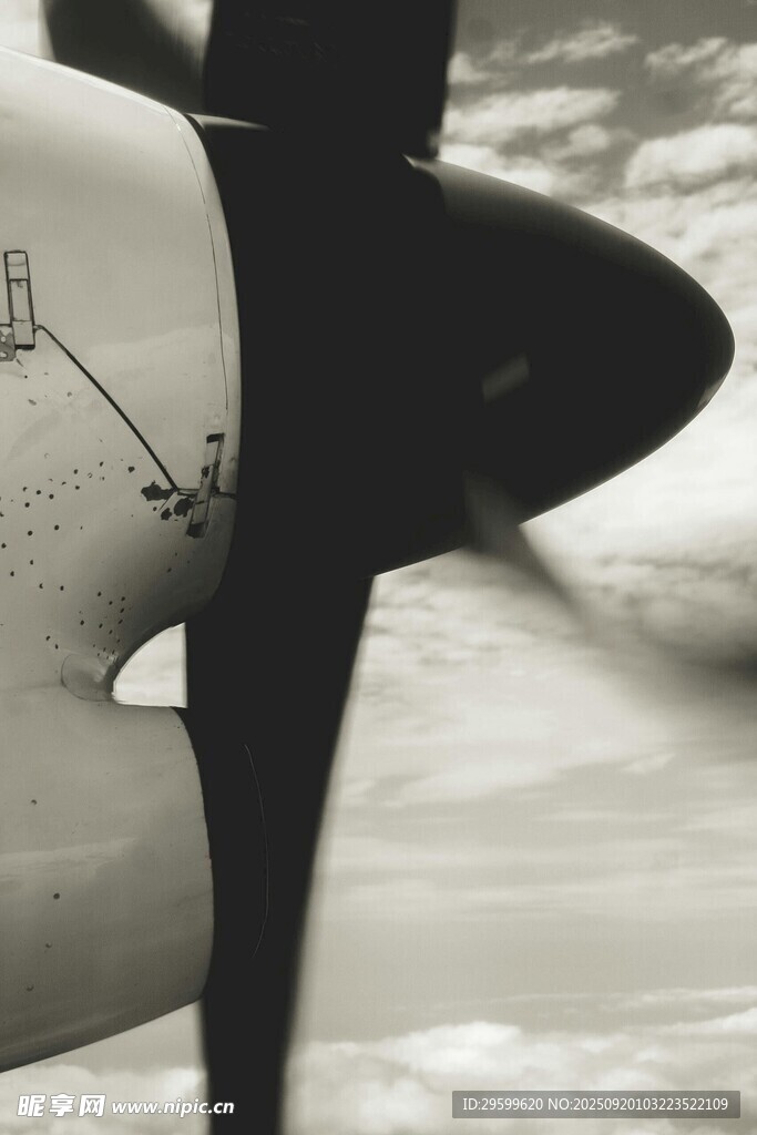 飞机螺旋桨特写