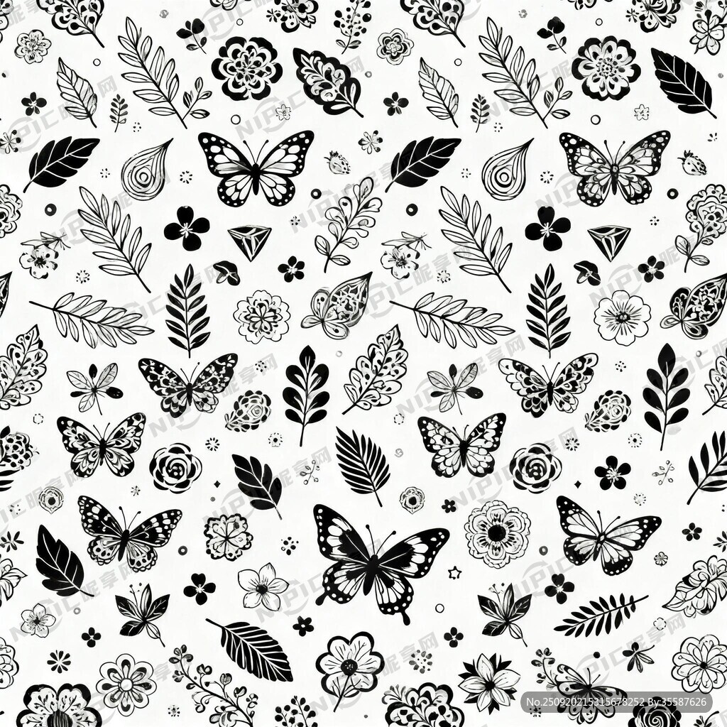 小清新风格 以黑白为主要色调