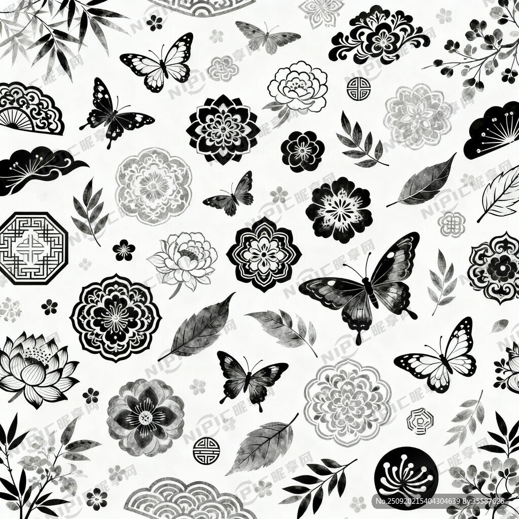 小清新风格 以黑白为主要色调