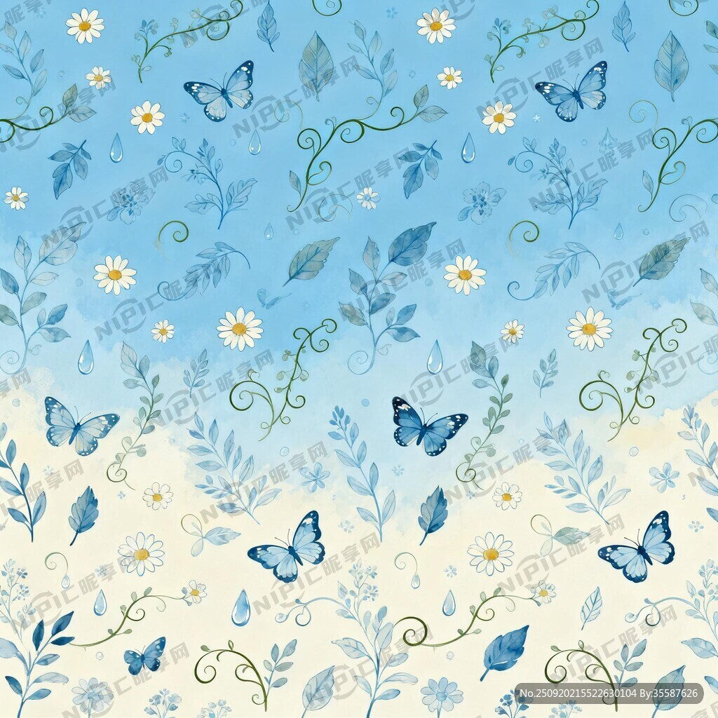 小清新风格 以天蓝色为主要色调