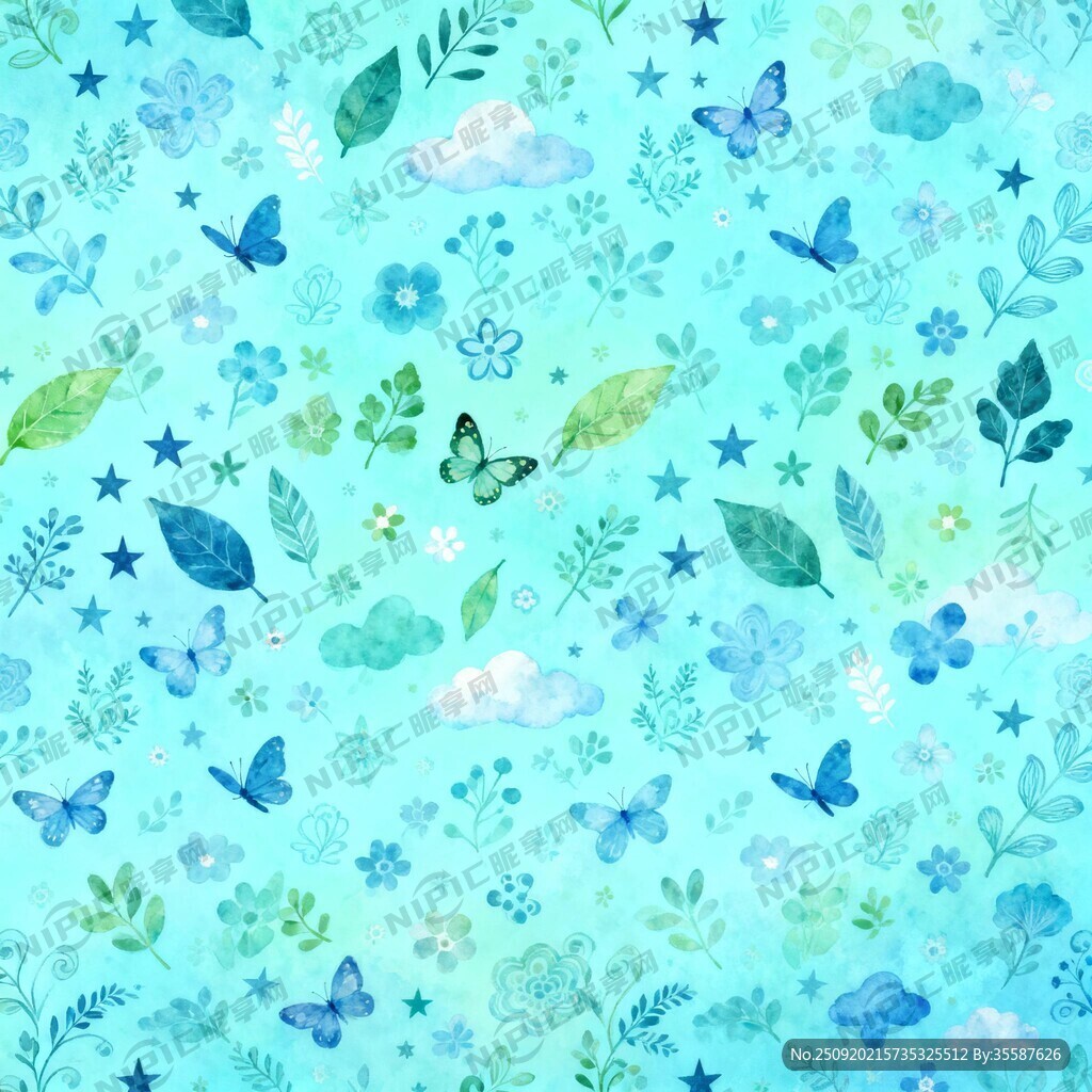 小清新风格 以青蓝色为主要色调