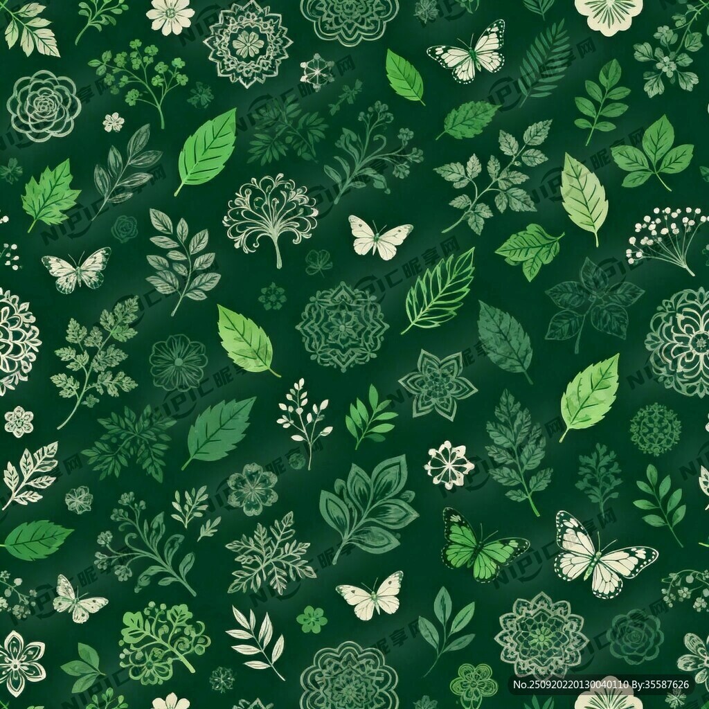 小清新风格 以墨绿色为主要色调