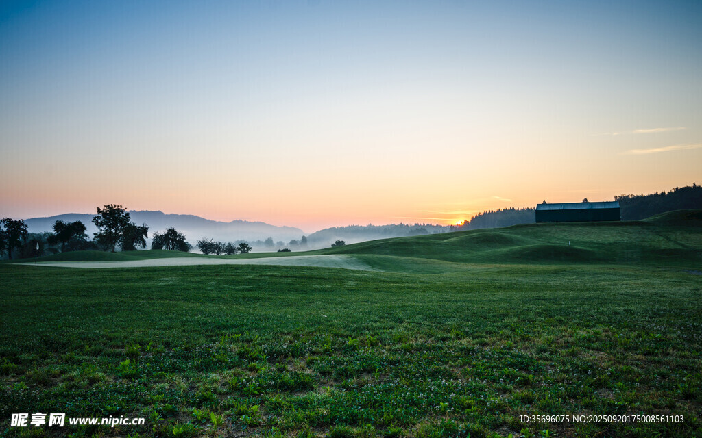 清晨绿野风光