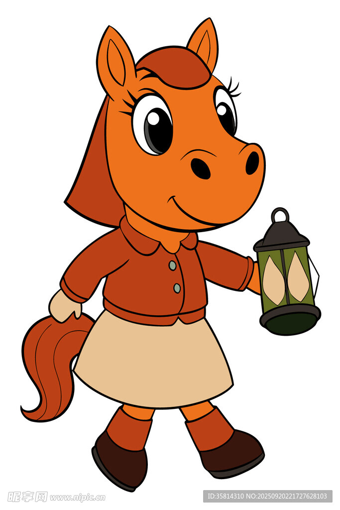 持灯小马卡通形象