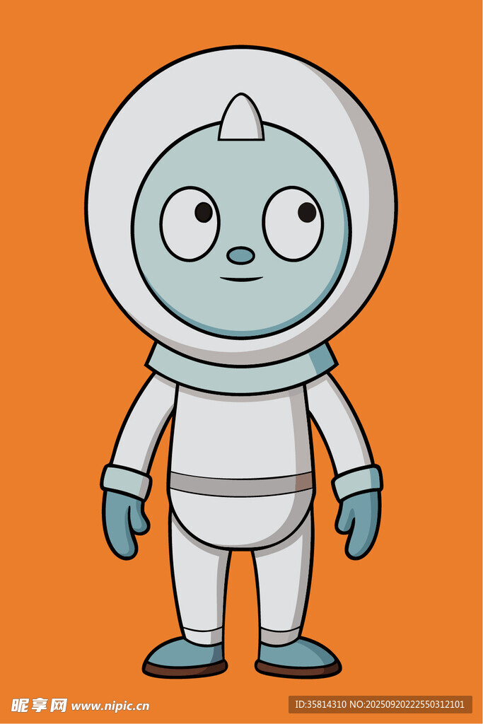 卡通外星宇航员形象