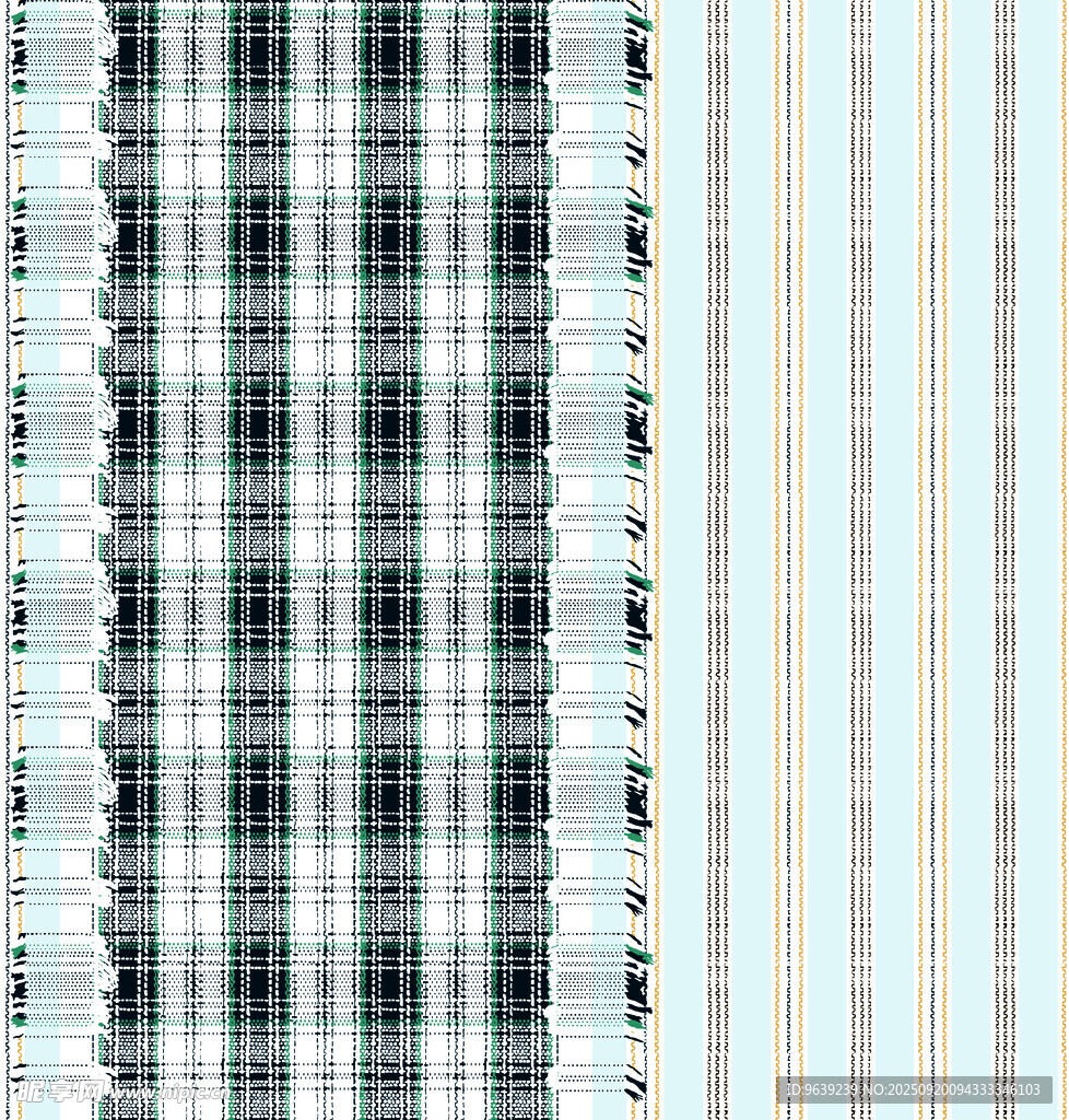 黑白格纹条纹拼接图案