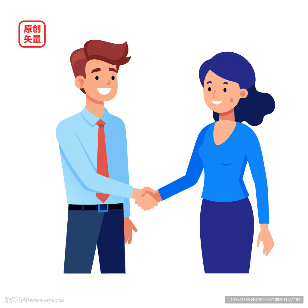 商务人士握手合作场景