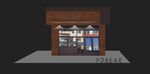 复古风格街边店铺模型