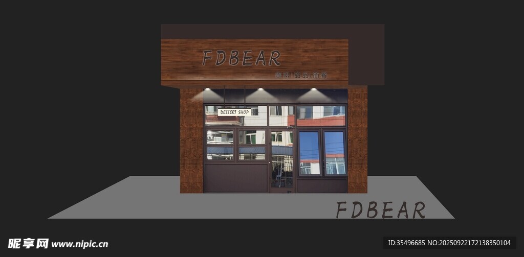 复古风格街边店铺模型