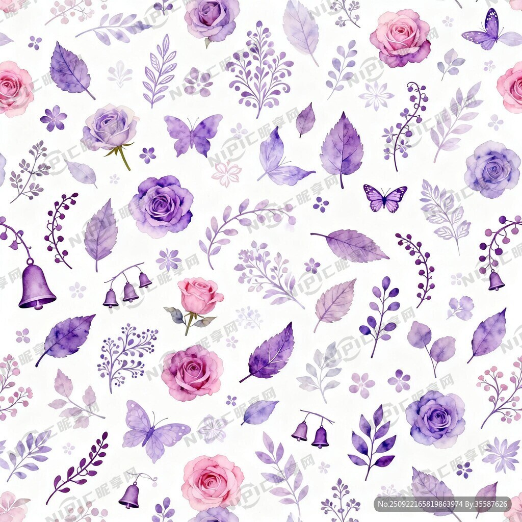 小清新风格 以紫色为主要色调