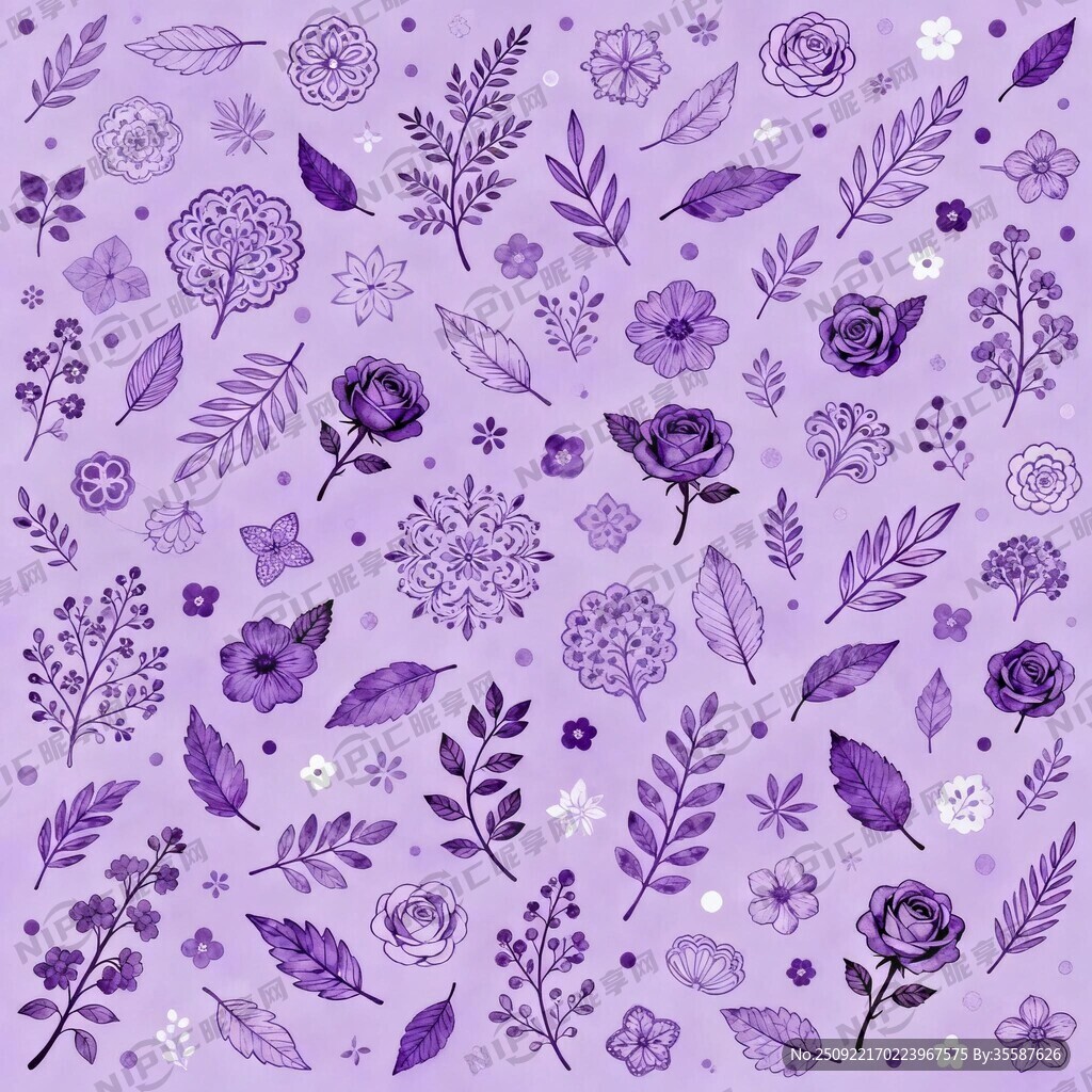 小清新风格 以紫色为主要色调